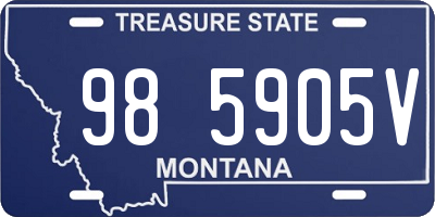 MT license plate 985905V