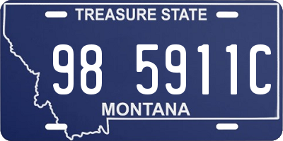 MT license plate 985911C