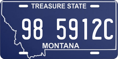 MT license plate 985912C