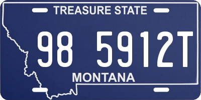 MT license plate 985912T