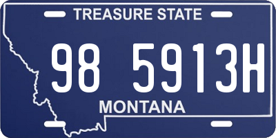 MT license plate 985913H