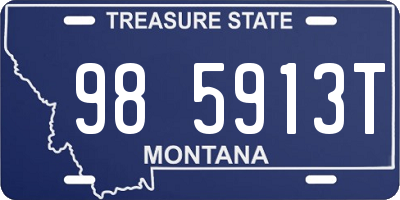MT license plate 985913T