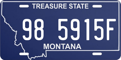 MT license plate 985915F