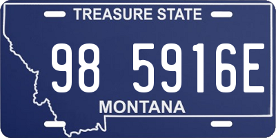 MT license plate 985916E