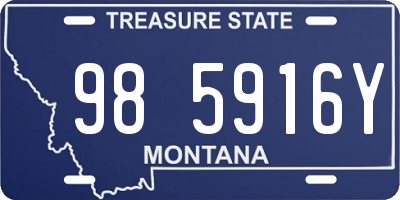 MT license plate 985916Y
