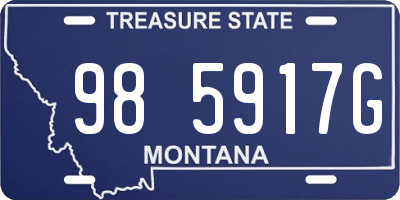 MT license plate 985917G