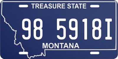 MT license plate 985918I