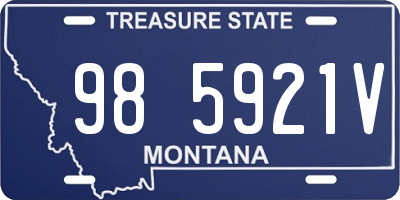 MT license plate 985921V