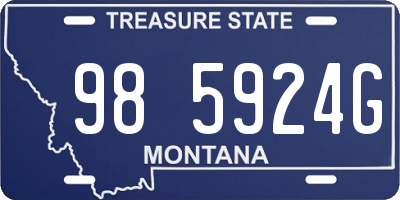 MT license plate 985924G