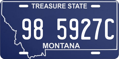 MT license plate 985927C