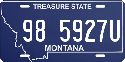 MT license plate 985927U