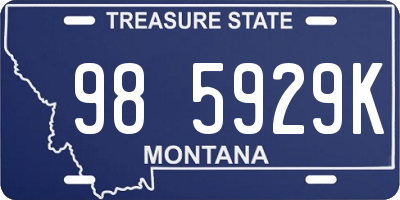 MT license plate 985929K