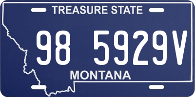 MT license plate 985929V