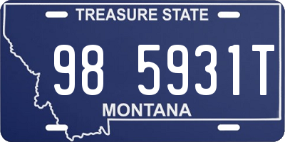 MT license plate 985931T