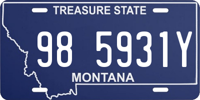 MT license plate 985931Y