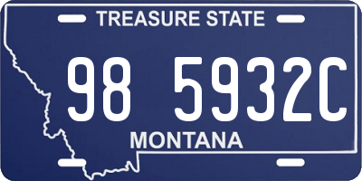 MT license plate 985932C