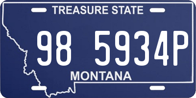MT license plate 985934P