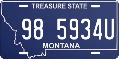 MT license plate 985934U