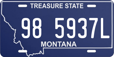 MT license plate 985937L