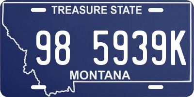 MT license plate 985939K