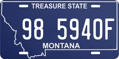 MT license plate 985940F