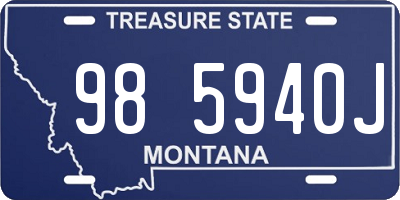 MT license plate 985940J