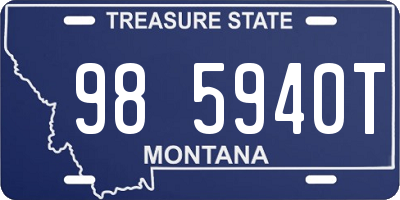 MT license plate 985940T