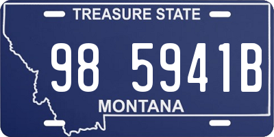 MT license plate 985941B