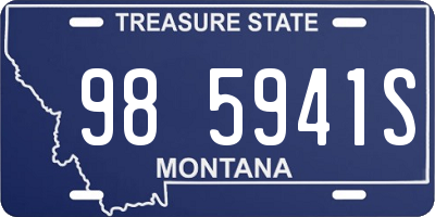 MT license plate 985941S