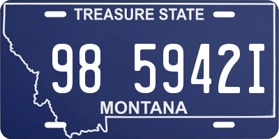 MT license plate 985942I