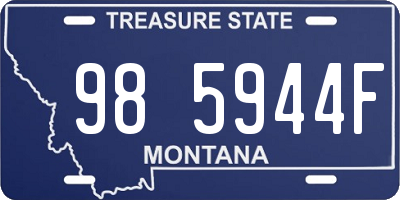 MT license plate 985944F