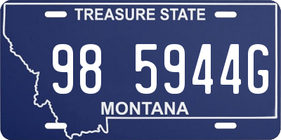 MT license plate 985944G