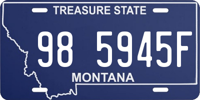 MT license plate 985945F