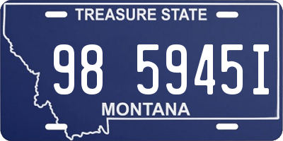 MT license plate 985945I