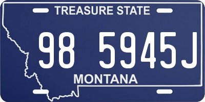 MT license plate 985945J