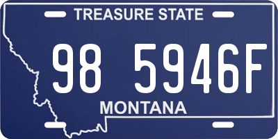 MT license plate 985946F