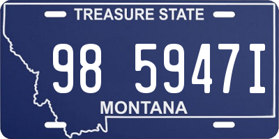 MT license plate 985947I