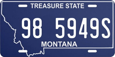 MT license plate 985949S