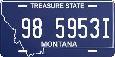 MT license plate 985953I