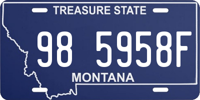 MT license plate 985958F