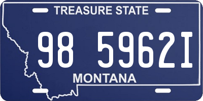 MT license plate 985962I