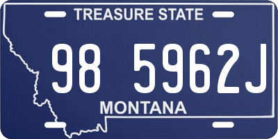 MT license plate 985962J