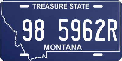 MT license plate 985962R