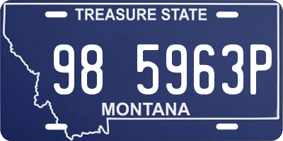 MT license plate 985963P