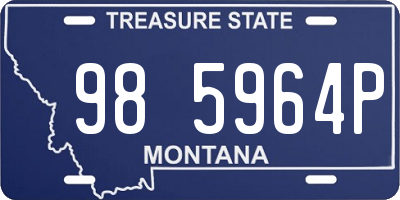 MT license plate 985964P