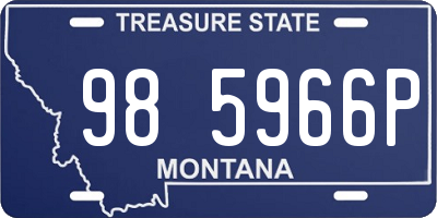 MT license plate 985966P