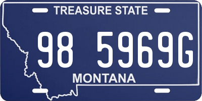 MT license plate 985969G