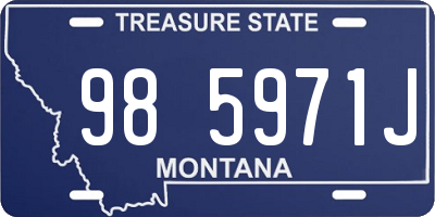 MT license plate 985971J