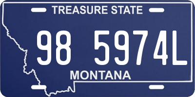 MT license plate 985974L