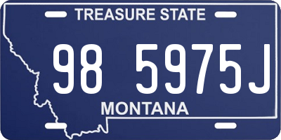 MT license plate 985975J